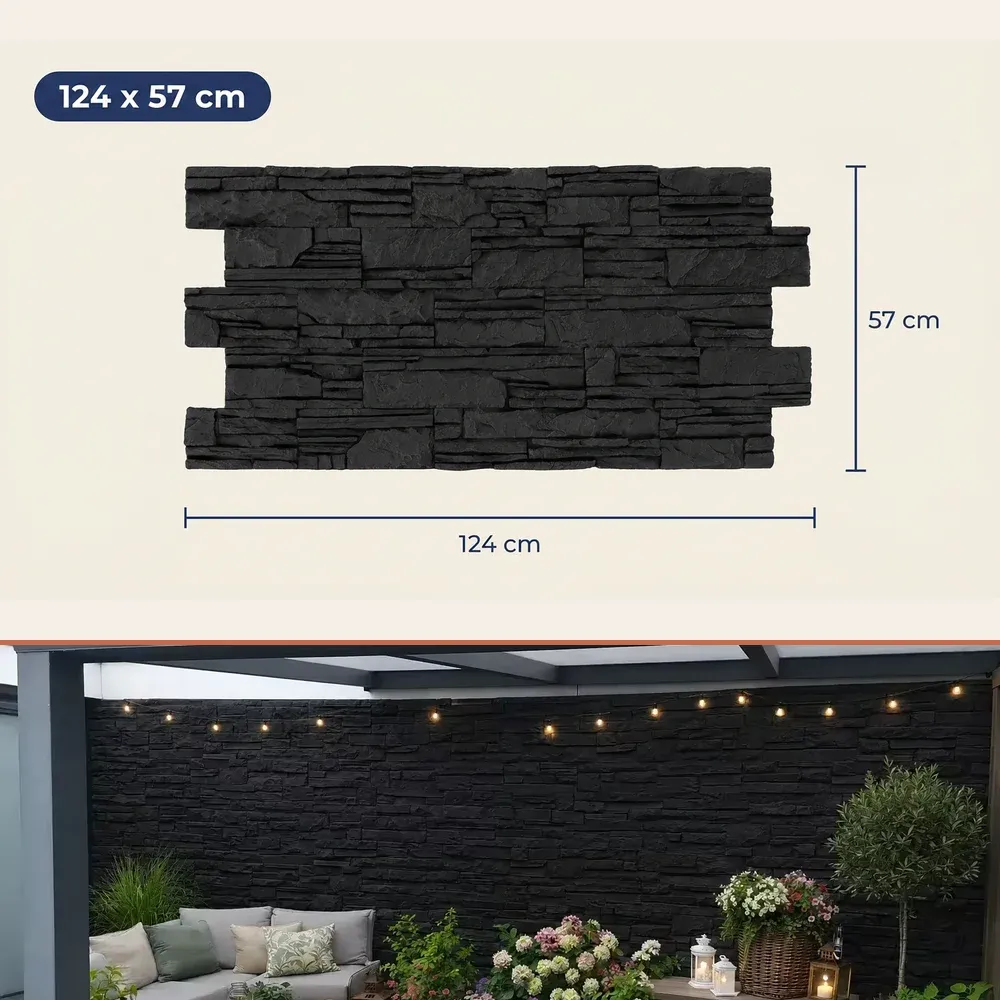 Painel de Parede 3D Pedra Abbronza XL 57x124 cm