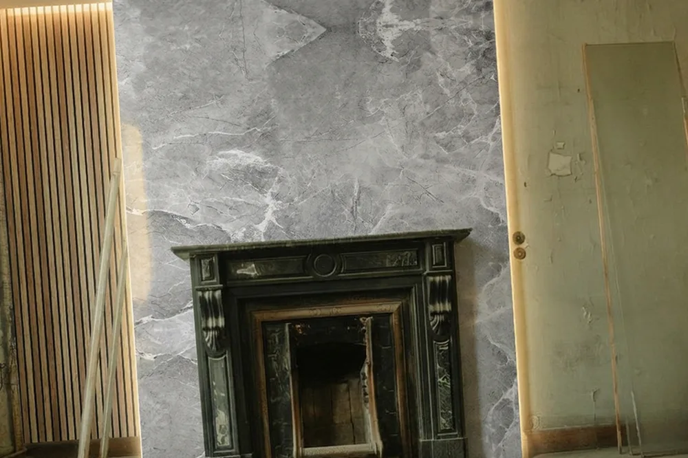 Detalhe de mármore cinza